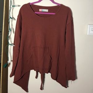 Free people open tie-back sweatshirt